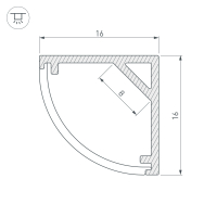 Профиль SL-KANT-H16-3000 ANOD, Arlight, 036041 Профиль SL-KANT-H16-3000 ANOD, Arlight, 036041