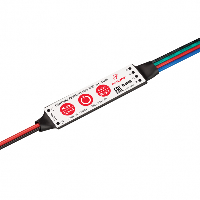 Контроллер SMART-MINI-RGB (12-24V, 3x1.5A), Arlight, 031606, изображение 1 Контроллер SMART-MINI-RGB (12-24V, 3x1.5A), Arlight, 031606, изображение 1