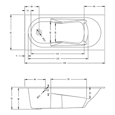 Ванна акриловая Riho Lazy 170x75 R B079001005 пристенная Ванна акриловая Riho Lazy 170x75 R B079001005 пристенная