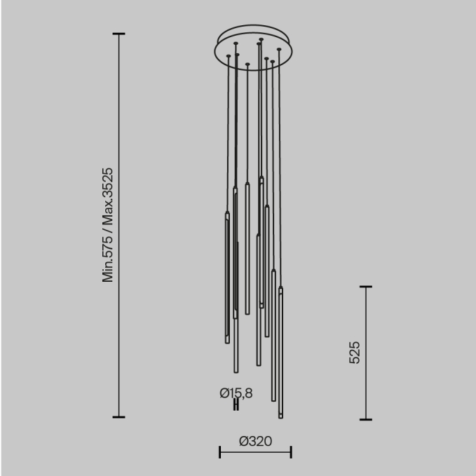 Подвесной светильник Луч света / Light stick 3000К 46Вт, MOD236PL-L54BS3K, изображение 5 Подвесной светильник Луч света / Light stick 3000К 46Вт, MOD236PL-L54BS3K, изображение 5