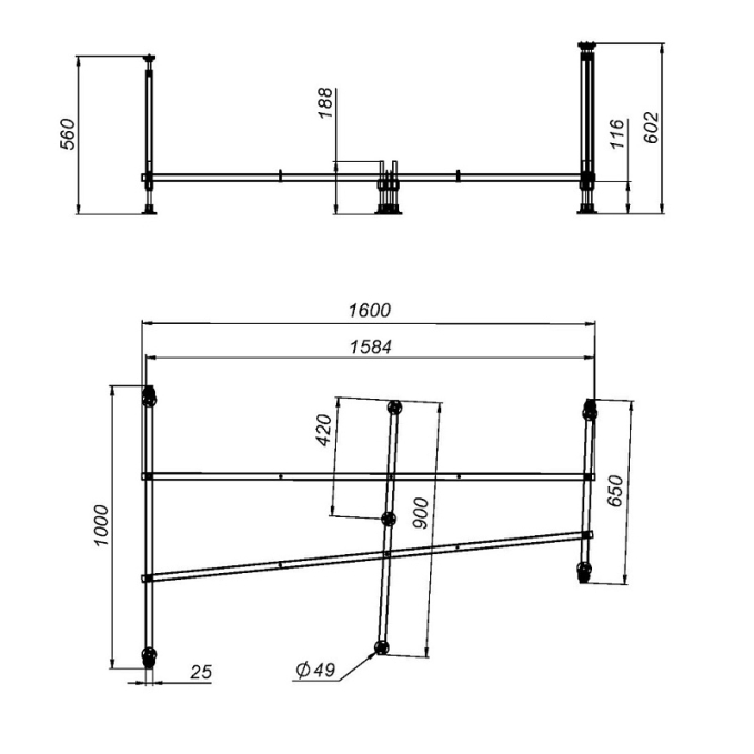 Каркас для ванны AM.PM Like W80A-170U110W-R Каркас для ванны AM.PM Like W80A-170U110W-R