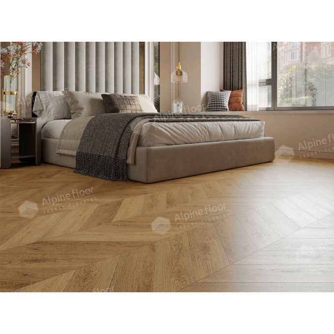 Каменный ламинат SPC Alpine Floor Chevron Alpine Дуб Буна, ECO 18-15 MC