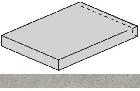 Ступень Italon Avantgarde Silver угловая левая 33x160, 620070002797