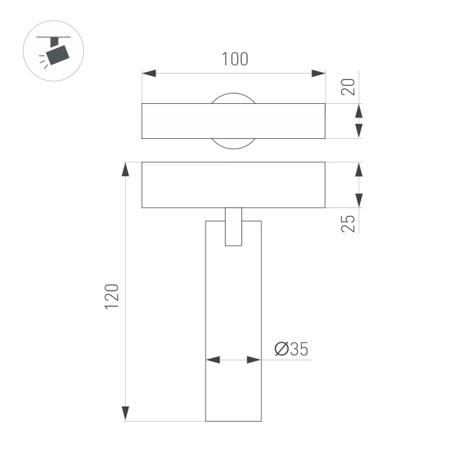 Светильник MAG-SPOT-25-R90-9W Day4000 (WH, 30 deg, 24V), Arlight, 050044, изображение 2 Светильник MAG-SPOT-25-R90-9W Day4000 (WH, 30 deg, 24V), Arlight, 050044, изображение 2