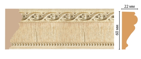 Молдинг Decomaster 161-5 ДМ, 60x22x2400 мм