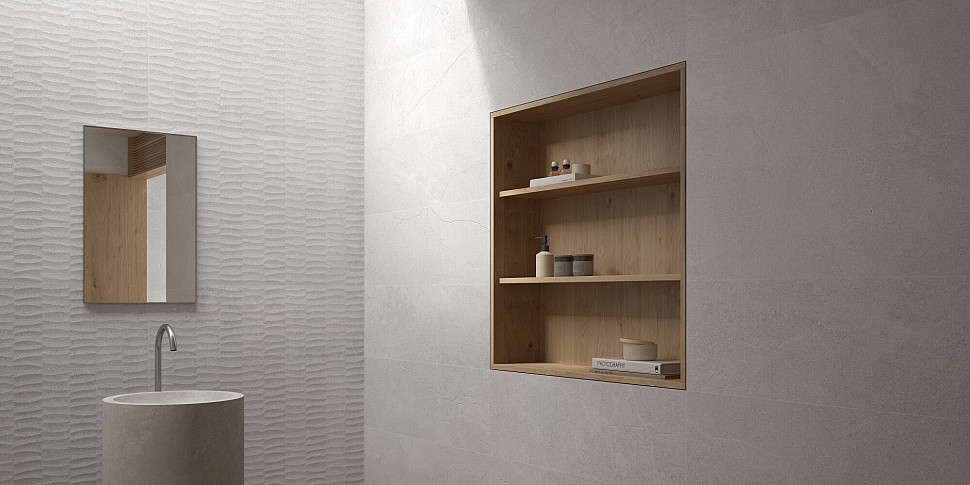 Настенная плитка Peronda Lucca Grey Decor 33.3x100, 31793 Настенная плитка Peronda Lucca Grey Decor 33.3x100, 31793