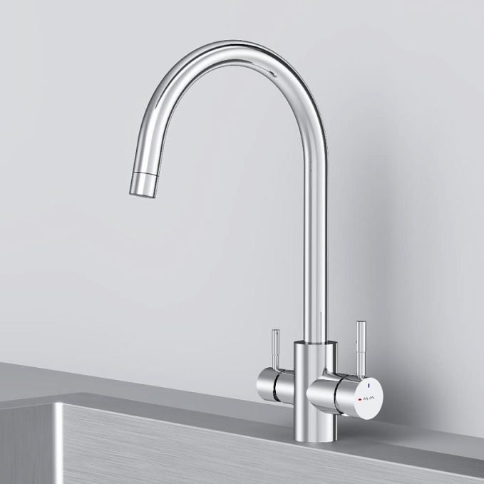 Смеситель для кухни AM.PM X-Joy S F85B07700 высокий, с каналом питьевой воды, хром Смеситель для кухни AM.PM X-Joy S F85B07700 высокий, с каналом питьевой воды, хром