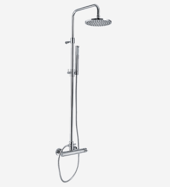Душевая стойка со смесителем Webert Elio EL870105015PVC хром глянцевая Душевая стойка со смесителем Webert Elio EL870105015PVC хром глянцевая