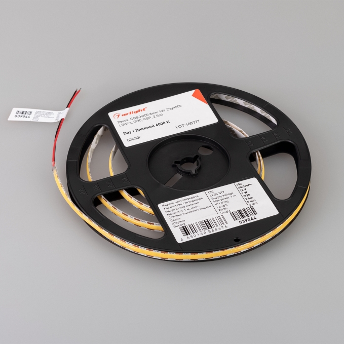 Светодиодная лента COB-X400-8mm 12V Day4000 (9 W/m, IP20, CSP, 2.5m), Arlight, 039044, изображение 3 Светодиодная лента COB-X400-8mm 12V Day4000 (9 W/m, IP20, CSP, 2.5m), Arlight, 039044, изображение 3