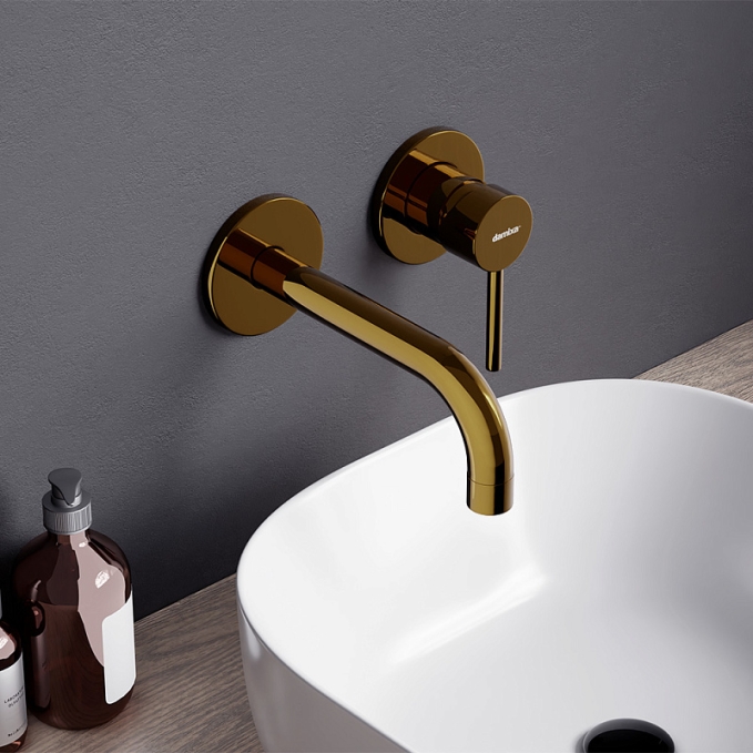 Смеситель для раковины (умывальника) Damixa Scandinavian Pure 360260600 золото встраиваемый Смеситель для раковины (умывальника) Damixa Scandinavian Pure 360260600 золото встраиваемый