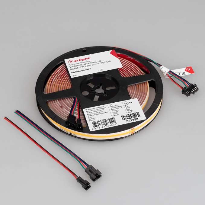 Светодиодная лента герметичная SPI-COB-SE-X378-12mm 24V Day4000-PX63-BPT (7 W/m, IP65, 5m), Arlight, 041388, изображение 5 Светодиодная лента герметичная SPI-COB-SE-X378-12mm 24V Day4000-PX63-BPT (7 W/m, IP65, 5m), Arlight, 041388, изображение 5
