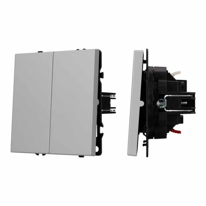 Механизм выключателя двухклавишный непроходной SWT-NOBE-MK02-SFPL-IS (230V, 10A), Arlight, 059420, изображение 1 Механизм выключателя двухклавишный непроходной SWT-NOBE-MK02-SFPL-IS (230V, 10A), Arlight, 059420, изображение 1