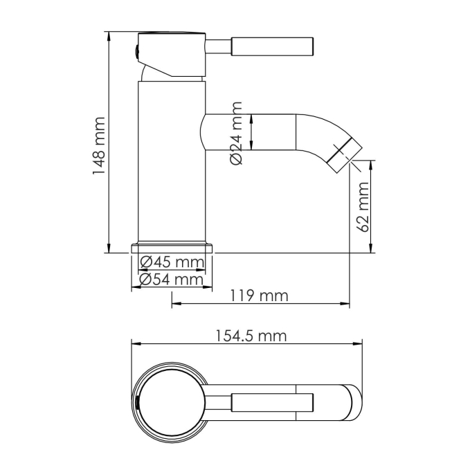 Смеситель для раковины WasserKRAFT Майн (Main) 3305