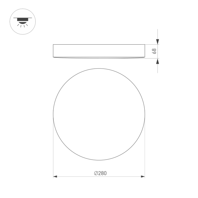 Светильник SP-FLOWER-R280-15W Day4000 (BK, 110 deg, 230V), Arlight, 049799, изображение 5