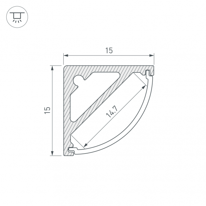 Профиль SL-KANT-H15-3000 ANOD, Arlight, 036043, изображение 4 Профиль SL-KANT-H15-3000 ANOD, Arlight, 036043, изображение 4