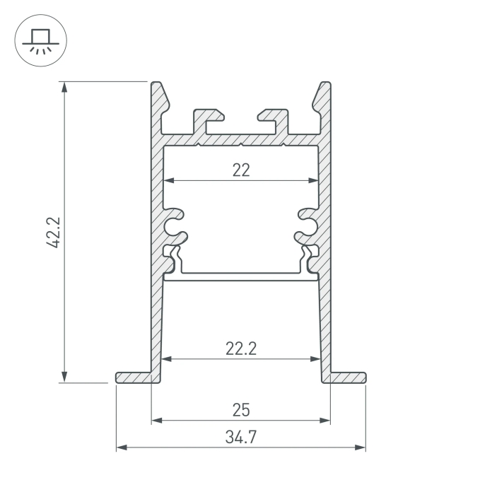 Профиль SL-COMFORT-3542-F-2000 ANOD, Arlight, 031764, изображение 3 Профиль SL-COMFORT-3542-F-2000 ANOD, Arlight, 031764, изображение 3