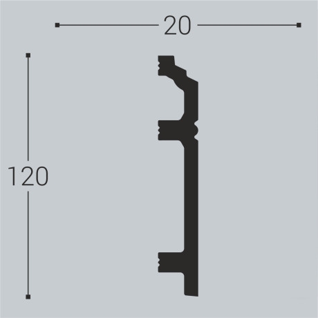 Плинтус Bello Deco П12 120-20 Плинтус Bello Deco П12 120-20