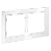 Рамка стеклянная VOLTUM S70 на 2 поста, (белый глянцевый,стекло), Voltum, VLS110201 Рамка стеклянная VOLTUM S70 на 2 поста, (белый глянцевый,стекло), Voltum, VLS110201