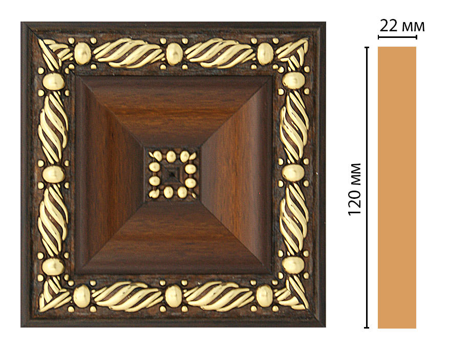 Вставка цветная Decomaster D208-51, 120x120x22 мм Вставка цветная Decomaster D208-51, 120x120x22 мм