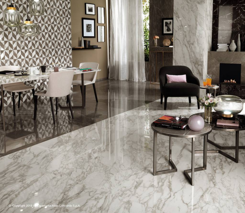 Керамогранит Atlas Concorde Marvel Edge Royal Calacatta 75x150, A7FZ Керамогранит Atlas Concorde Marvel Edge Royal Calacatta 75x150, A7FZ