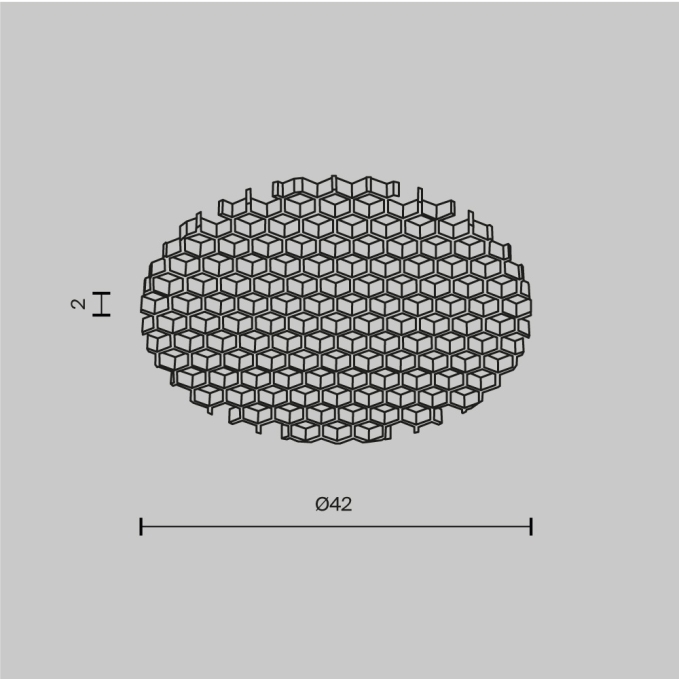 Антибликовая решётка для светильников серии Омут / Dip 15Вт, HoneyComb001-D41.5, изображение 6 Антибликовая решётка для светильников серии Омут / Dip 15Вт, HoneyComb001-D41.5, изображение 6