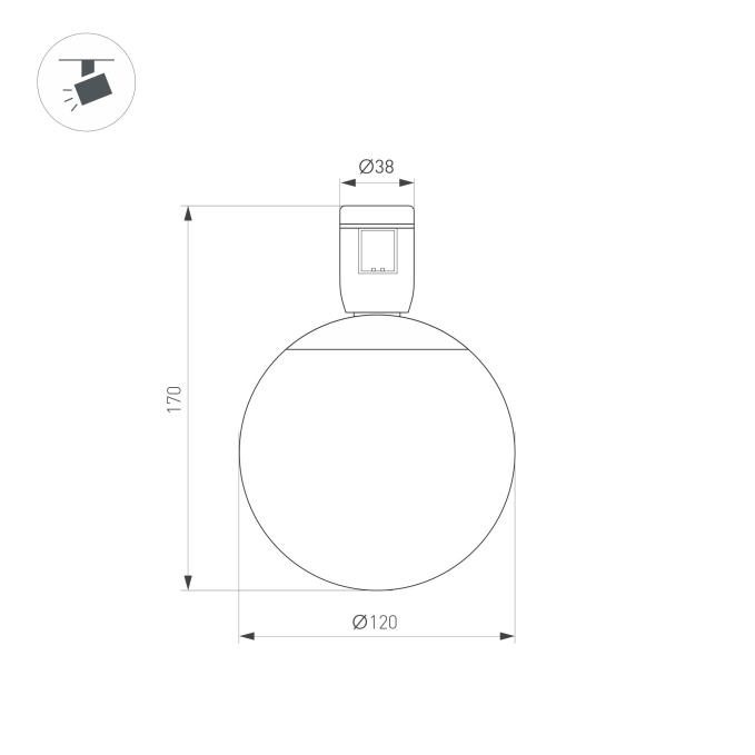 Светильник ART-APRIORI-SFERO-R120-5W Warm3000 (GD, 350 deg, 48V), Arlight, 039289, изображение 2 Светильник ART-APRIORI-SFERO-R120-5W Warm3000 (GD, 350 deg, 48V), Arlight, 039289, изображение 2