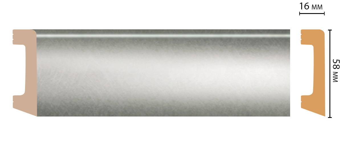 Плинтус напольный Decomaster D234-375ДМ, 58x16x2400 мм Плинтус напольный Decomaster D234-375ДМ, 58x16x2400 мм