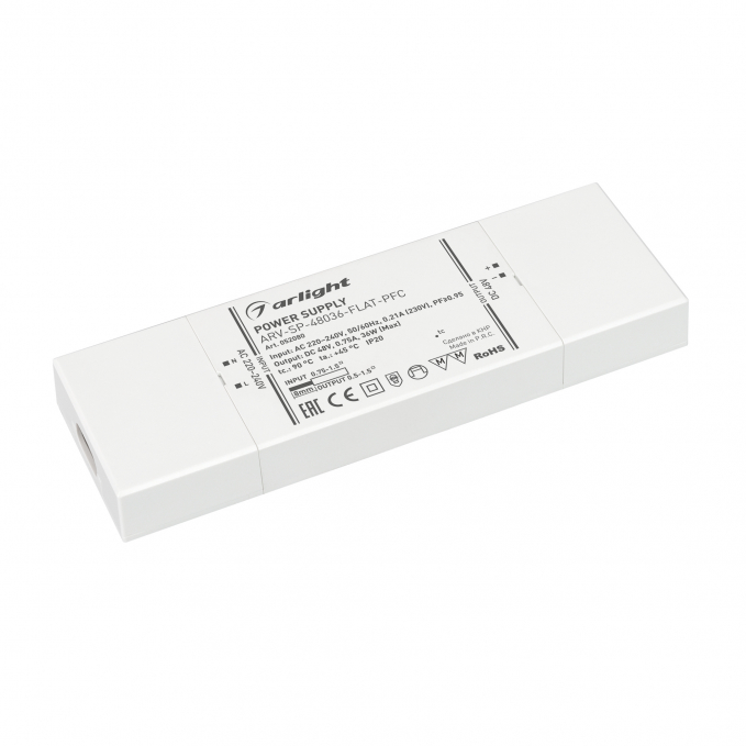 Блок питания ARV-SP-48036-FLAT-PFC (48V, 0.75A, 36W), Arlight, 052080, изображение 1 Блок питания ARV-SP-48036-FLAT-PFC (48V, 0.75A, 36W), Arlight, 052080, изображение 1