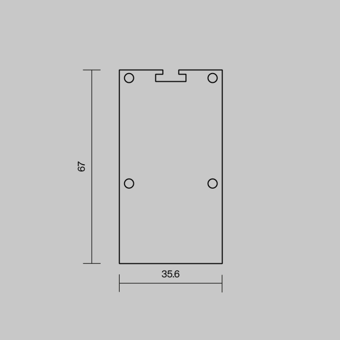 Комплект заглушек (для профиля 35x66) 2 шт., ALM-3566-EC 642079, 642079, изображение 5 Комплект заглушек (для профиля 35x66) 2 шт., ALM-3566-EC 642079, 642079, изображение 5