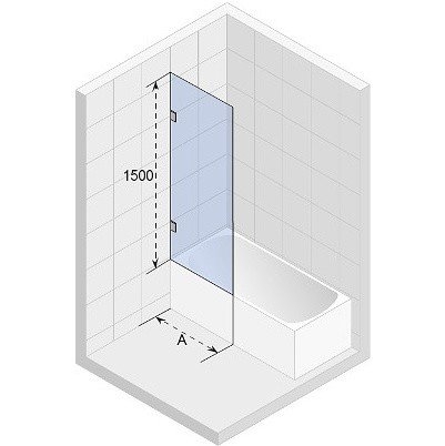 Шторка на ванну Riho Scandic 60x150 G001159121 профиль черный