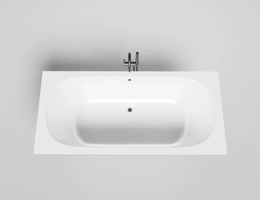 Ванна из литьевого камня Salini Ornella Axis 190x90 103412M белая матовая встраиваемая