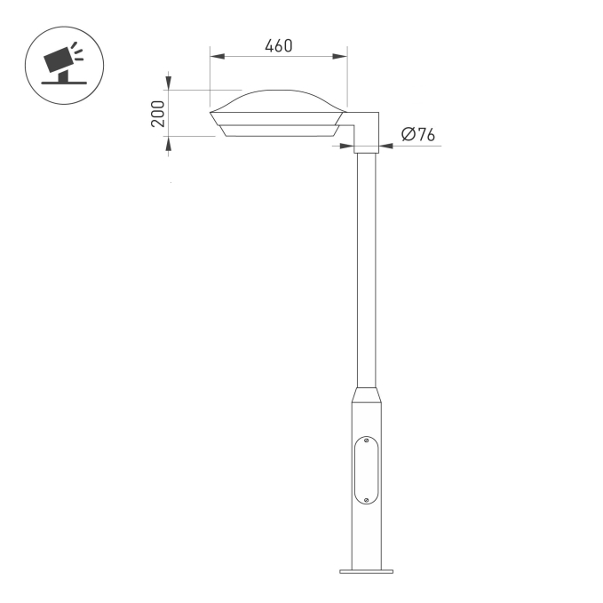 Светильник OXOR-ORNE-G1-460x200-50W Day4000 (BK, 120 deg, 230V) IP65, Arlight, 052464, изображение 2 Светильник OXOR-ORNE-G1-460x200-50W Day4000 (BK, 120 deg, 230V) IP65, Arlight, 052464, изображение 2