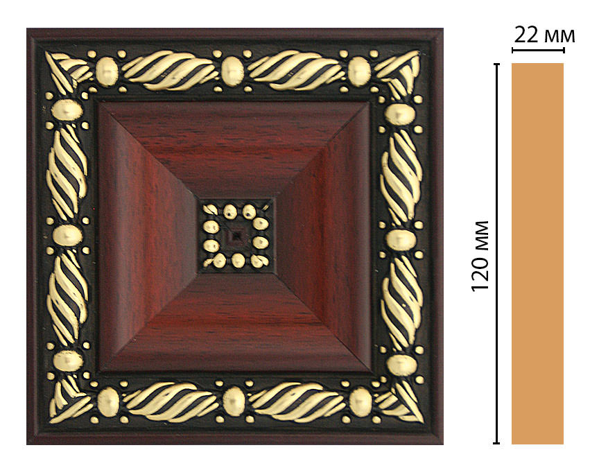 Вставка цветная Decomaster D208-52, 120x120x22 мм Вставка цветная Decomaster D208-52, 120x120x22 мм