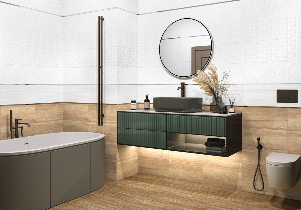 Настенная плитка Alma Ceramica Miloni 24.9x50, TWU2550MLN10 Настенная плитка Alma Ceramica Miloni 24.9x50, TWU2550MLN10