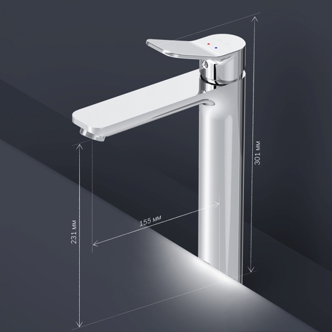 Смеситель для раковины (умывальника) AM.PM X-Joy F85A92000 высокий, хром Смеситель для раковины (умывальника) AM.PM X-Joy F85A92000 высокий, хром