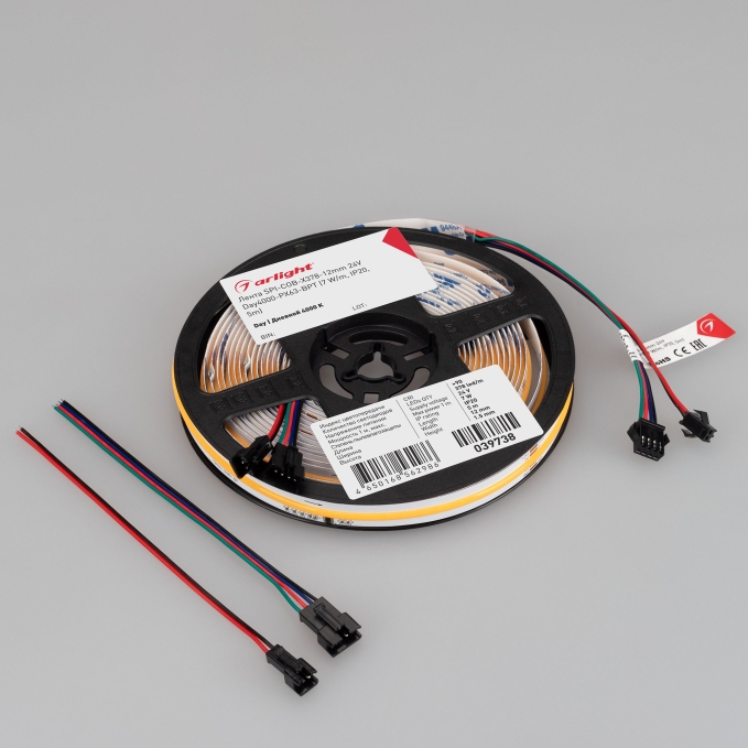 Светодиодная лента SPI-COB-X378-12mm 24V Day4000-PX63-BPT (7 W/m, IP20, 5m), Arlight, 039738, изображение 5 Светодиодная лента SPI-COB-X378-12mm 24V Day4000-PX63-BPT (7 W/m, IP20, 5m), Arlight, 039738, изображение 5