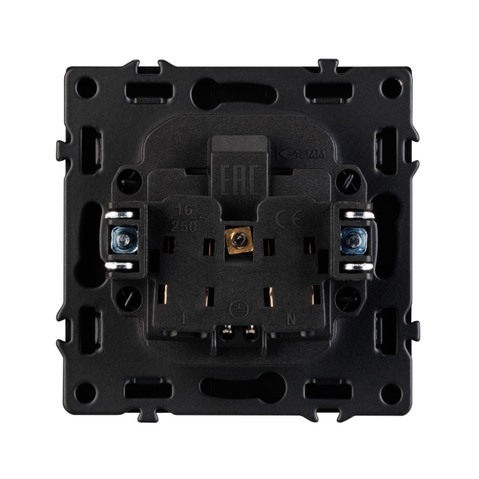 Механизм электрической розетки SCT-NOBE-MEU1-SFPL-BK (230V, 16A), Arlight, 054277, изображение 3