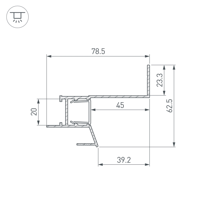 Профиль СEIL-S18-SHADOW-SIDE-3000 WHITE, Arlight, 050501, изображение 5 Профиль СEIL-S18-SHADOW-SIDE-3000 WHITE, Arlight, 050501, изображение 5