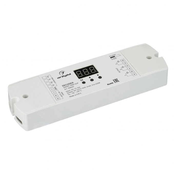 Декодер SMART-DMX-SUF (12-24V, 3x6A), Arlight, 028407, изображение 1 Декодер SMART-DMX-SUF (12-24V, 3x6A), Arlight, 028407, изображение 1