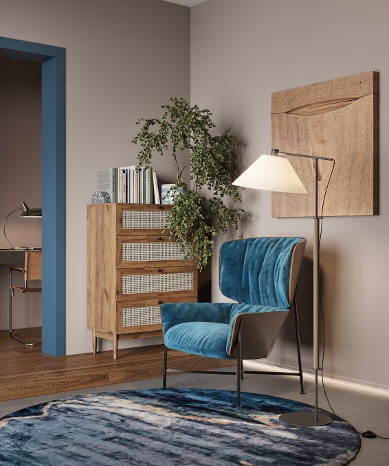 Плинтус Cosca Decor PL015, 10х21x2000 мм, Экополимер