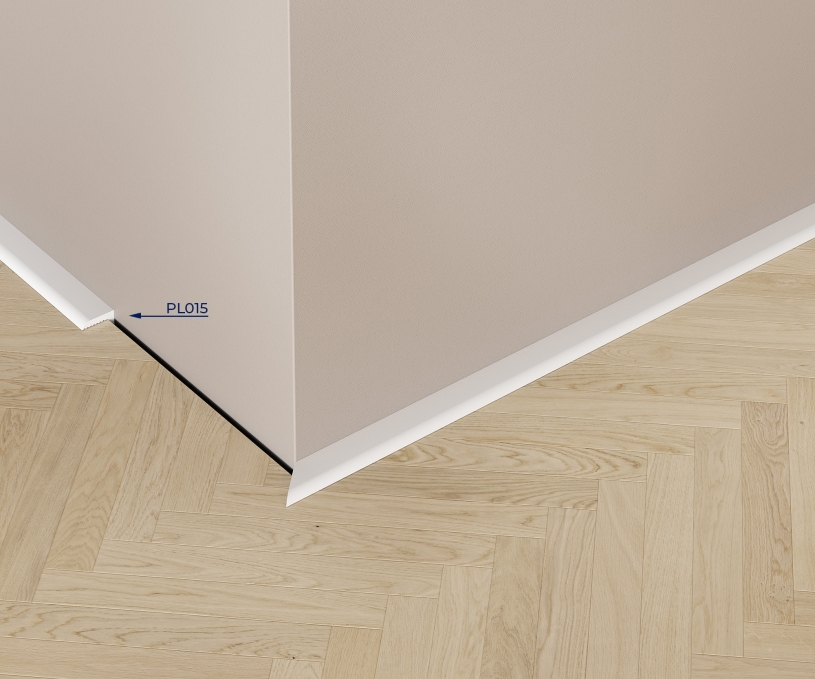Плинтус Cosca Decor PL015, 10х21x2000 мм, Экополимер