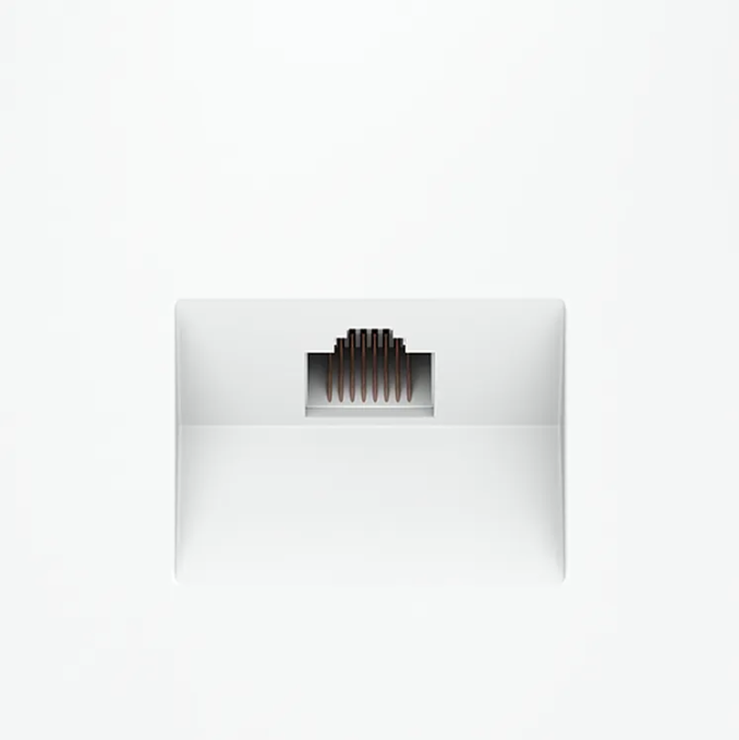 Розетка компьютерная встраиваемая VOLTUM S70 RJ45 кат.6, (белый матовый), Voltum, VLS060102