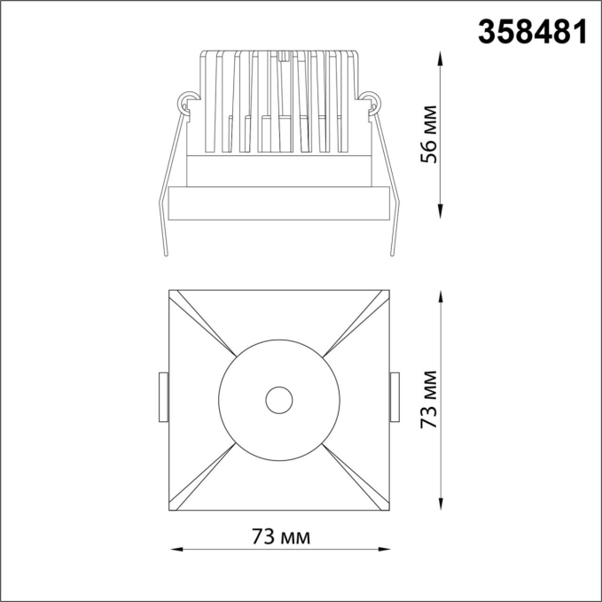 Светильник встраиваемый IP44 LED 3000K 10W 100-265V METIS SPOT NT21 542 NOVOTECH 358481, схема товара Светильник встраиваемый IP44 LED 3000K 10W 100-265V METIS SPOT NT21 542 NOVOTECH 358481, схема товара