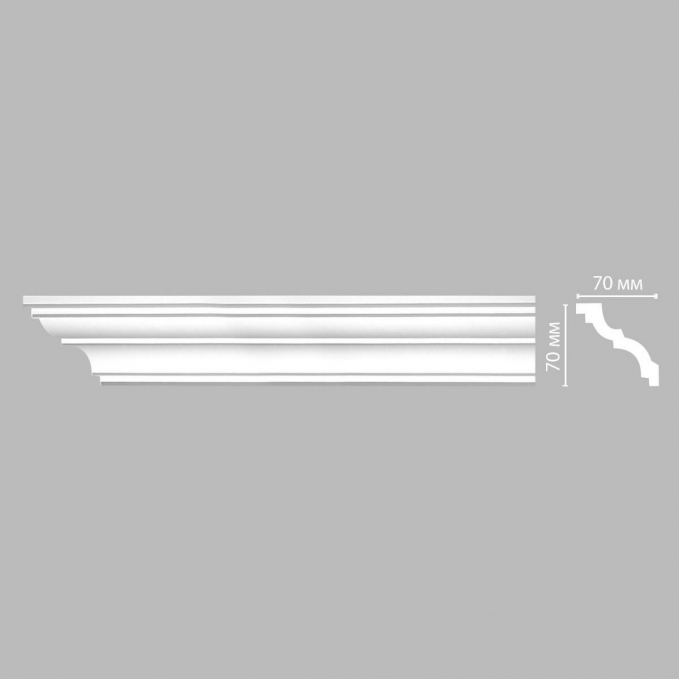 Карниз, плинтус потолочный гладкий Decomaster 96614, 70x70x2400 мм Карниз, плинтус потолочный гладкий Decomaster 96614, 70x70x2400 мм