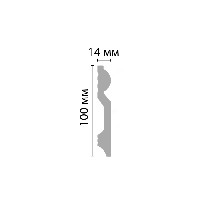 Плинтус напольный Decomaster D137ДМ, 100x14x2000 мм Плинтус напольный Decomaster D137ДМ, 100x14x2000 мм