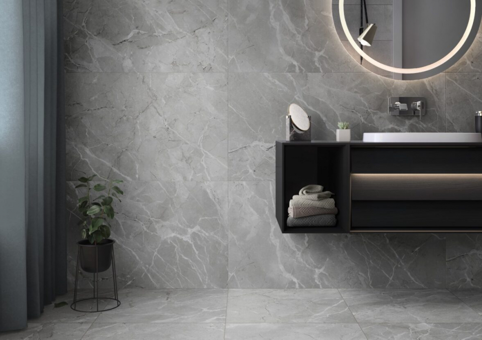Керамогранит Vitra SilkMarble Бреча Серый Матовый R9 60x120, K947780R Керамогранит Vitra SilkMarble Бреча Серый Матовый R9 60x120, K947780R