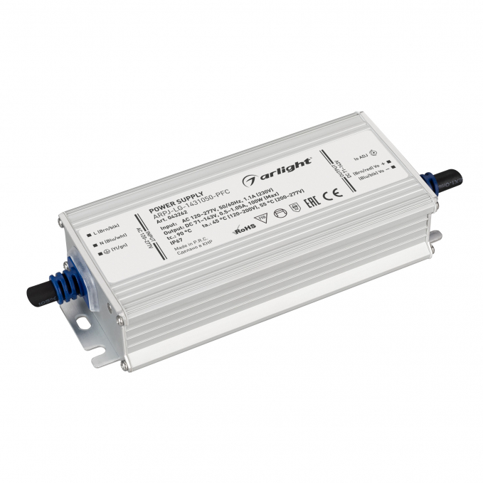 Блок питания ARPJ-LG-1431050-PFC (100W, 71-143V, 0.5-1.05A), Arlight, 043262, изображение 1