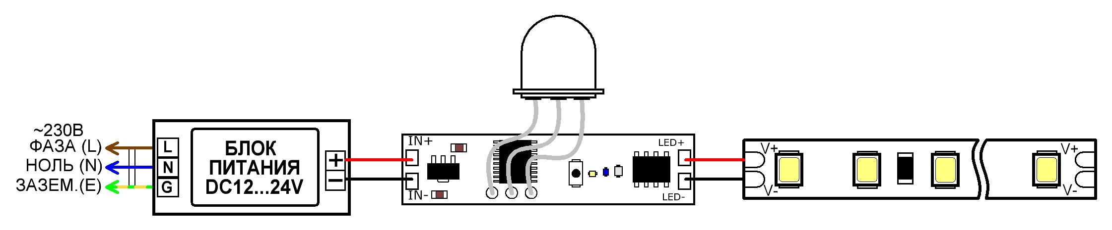 ИК-выключатель SR-IRIS-IRH (12-24V, 1x5A, 40x11mm), Arlight, 029110, изображение 3 ИК-выключатель SR-IRIS-IRH (12-24V, 1x5A, 40x11mm), Arlight, 029110, изображение 3