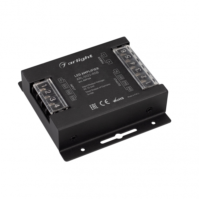 Усилитель ARL-5022-RGB (12-24V, 3x10A, 360-720W), Arlight, 027140, изображение 1 Усилитель ARL-5022-RGB (12-24V, 3x10A, 360-720W), Arlight, 027140, изображение 1