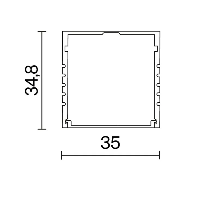 Алюминиевый профиль накладной 35x35 (Серебро, 2 м), ALM-3535AT-S-2M, Maytoni, 631008 Алюминиевый профиль накладной 35x35 (Серебро, 2 м), ALM-3535AT-S-2M, Maytoni, 631008